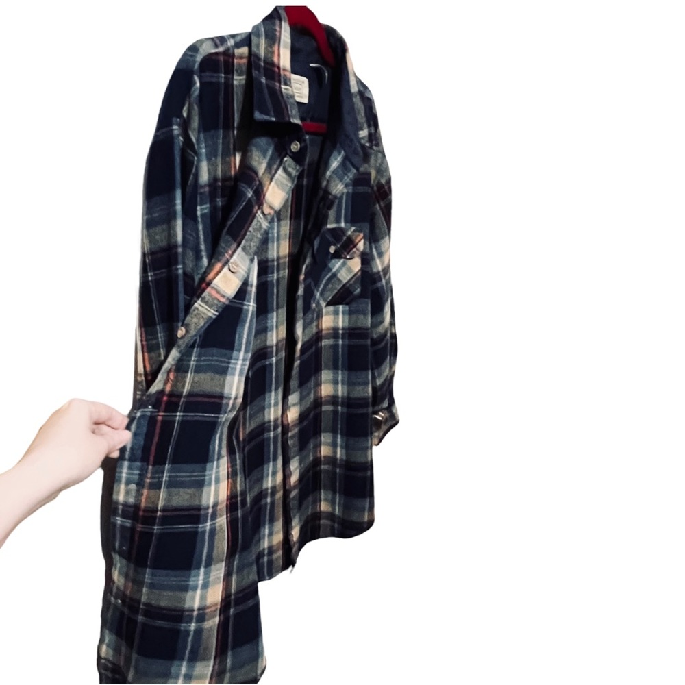 Vintage Sears Button Down Shirt Men’s 2XL Tall Plaid Flannel Western Streetwear - Picture 7 of 10